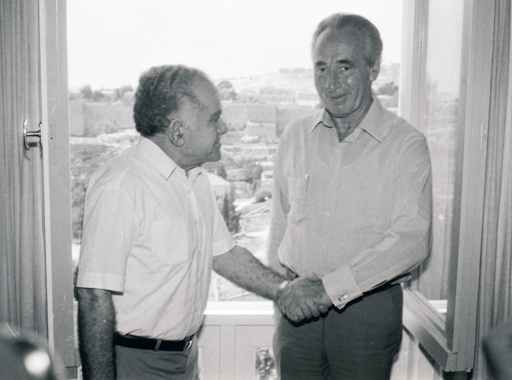 1984 - Shimon Peres and Yitzhak Shamir